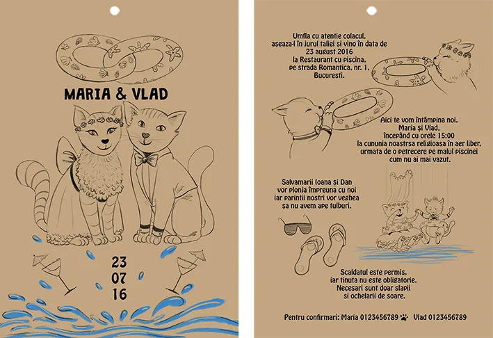 Wedding card designs – invitație