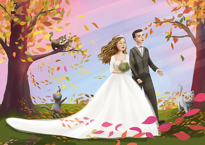 Wedding card designs – față