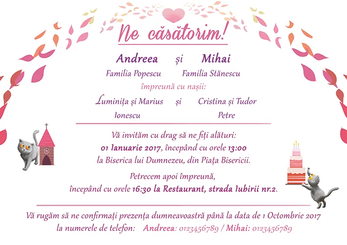 Wedding card designs – verso